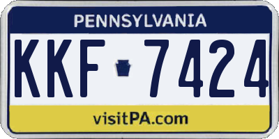 PA license plate KKF7424