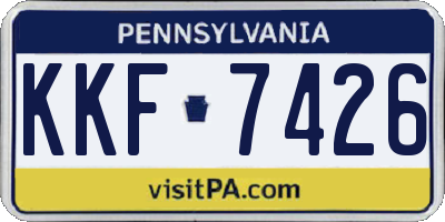 PA license plate KKF7426