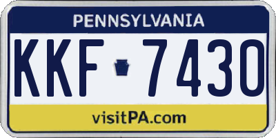 PA license plate KKF7430