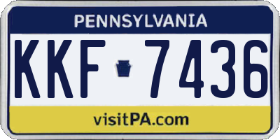 PA license plate KKF7436