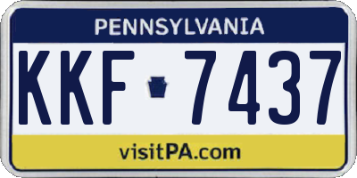 PA license plate KKF7437