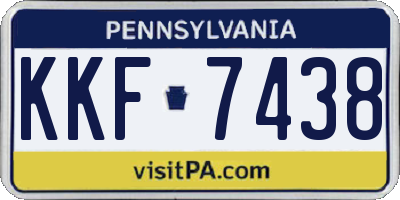 PA license plate KKF7438