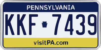 PA license plate KKF7439