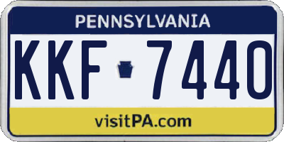 PA license plate KKF7440