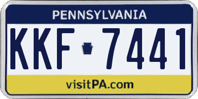 PA license plate KKF7441