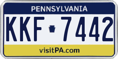 PA license plate KKF7442