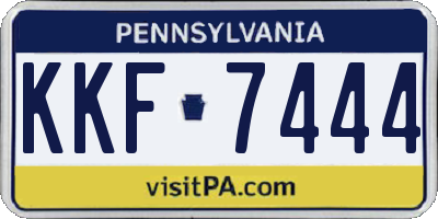 PA license plate KKF7444