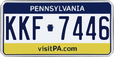 PA license plate KKF7446