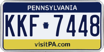 PA license plate KKF7448