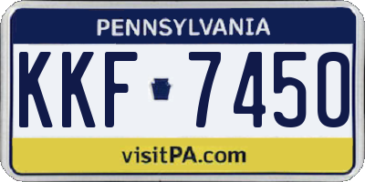 PA license plate KKF7450