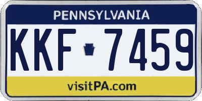 PA license plate KKF7459