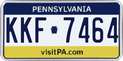 PA license plate KKF7464