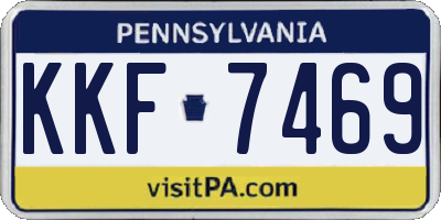PA license plate KKF7469