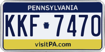 PA license plate KKF7470