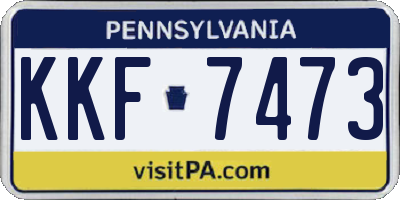 PA license plate KKF7473