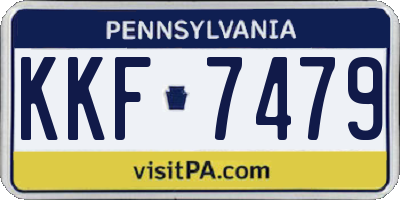 PA license plate KKF7479