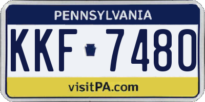 PA license plate KKF7480