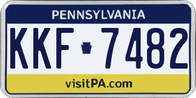 PA license plate KKF7482