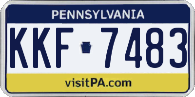 PA license plate KKF7483