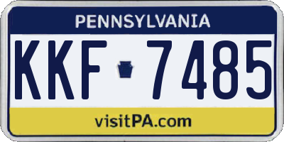 PA license plate KKF7485