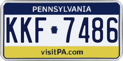 PA license plate KKF7486