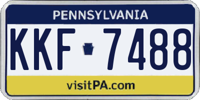 PA license plate KKF7488
