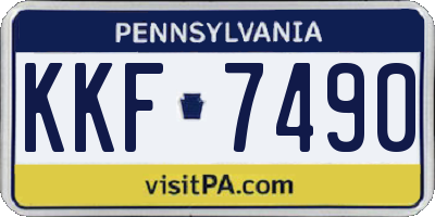 PA license plate KKF7490