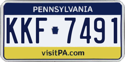 PA license plate KKF7491