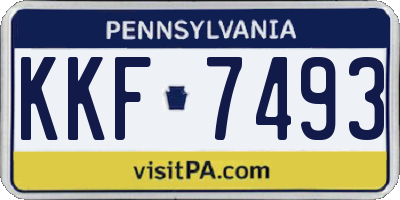 PA license plate KKF7493
