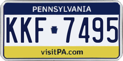 PA license plate KKF7495