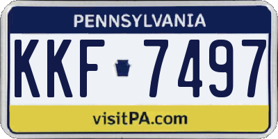 PA license plate KKF7497