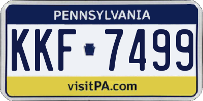 PA license plate KKF7499