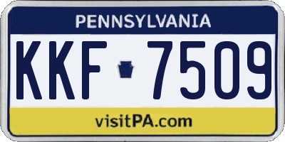 PA license plate KKF7509