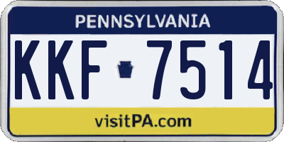 PA license plate KKF7514