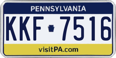 PA license plate KKF7516