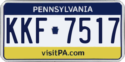 PA license plate KKF7517