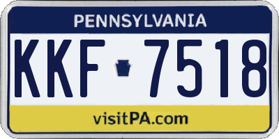 PA license plate KKF7518