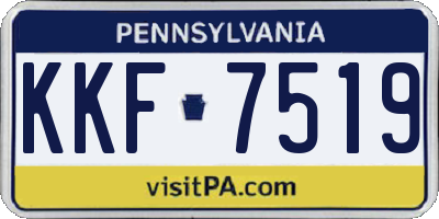 PA license plate KKF7519