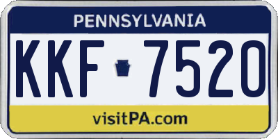 PA license plate KKF7520