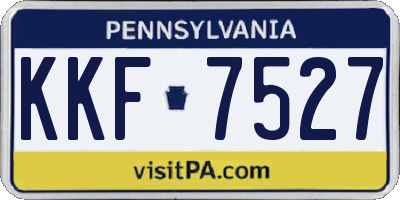 PA license plate KKF7527