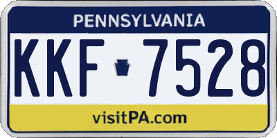 PA license plate KKF7528