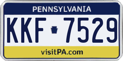 PA license plate KKF7529