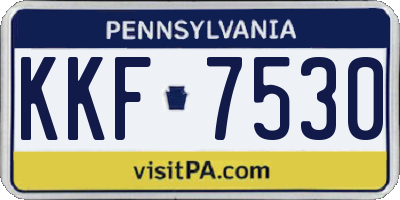 PA license plate KKF7530