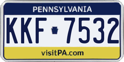 PA license plate KKF7532