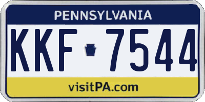 PA license plate KKF7544