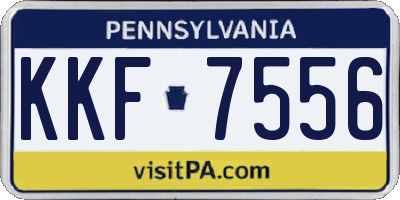 PA license plate KKF7556