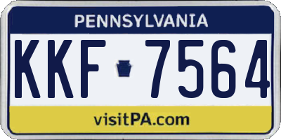 PA license plate KKF7564
