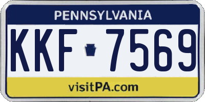 PA license plate KKF7569
