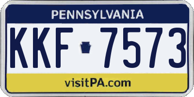 PA license plate KKF7573