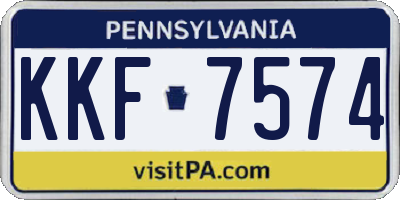 PA license plate KKF7574